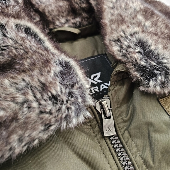 X-Ray Men's Slim Fit Flight Jacket with Removable Faux Fur Collar - Picture 5 of 12